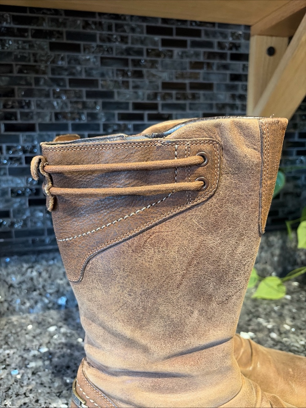 Merrell Vera Mid Barnwood Brown Leather Mid Calf  Boots Women’s Size 8 Zip - Picture 2 of 11